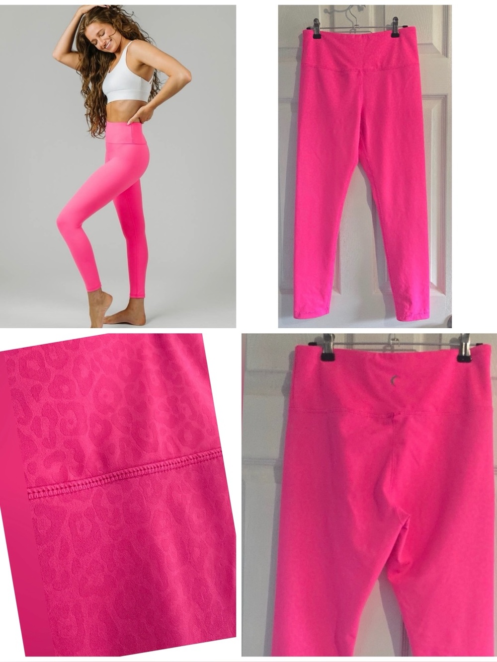 Hot Pink High-Rise Leggings - Women